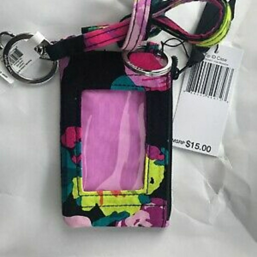 VERA BRADLEY LANYARD & ZIP ID HILO MEADOW
